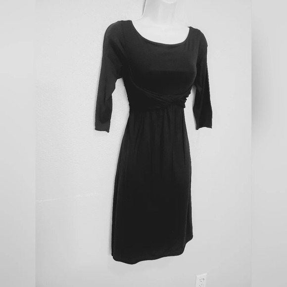 💚5/$25 Velvet by Graham & Spencer Black Knee Length Dress Size Small - Picture 6 of 11